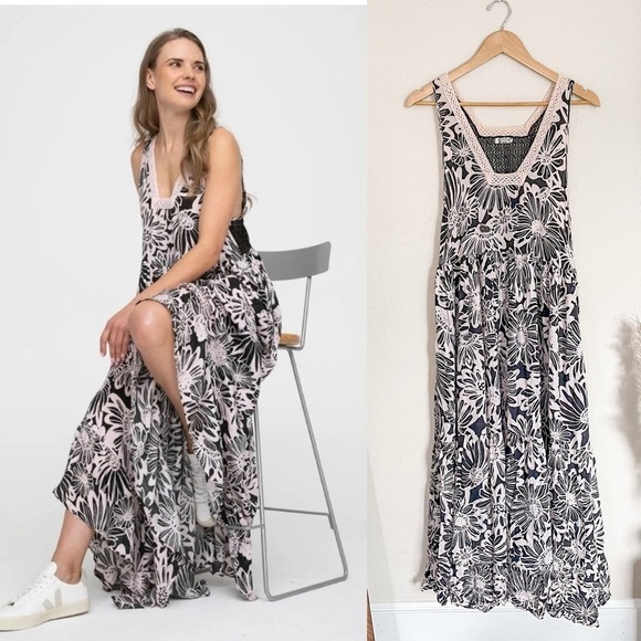 Free People | You Had Me in Tiers Intimately Free Boho Beachy Maxi Dress - Picture 1 of 13
